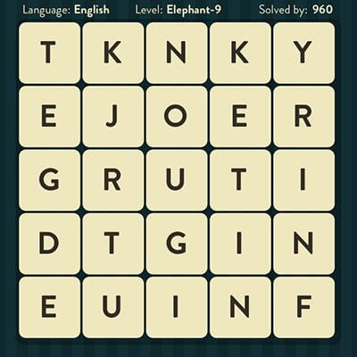 Word Brain Elephant Level 9 