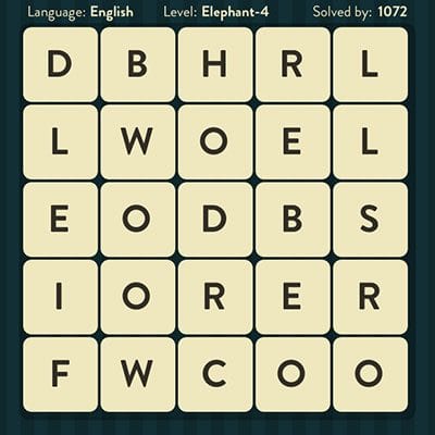 Word Brain Elephant Level 4