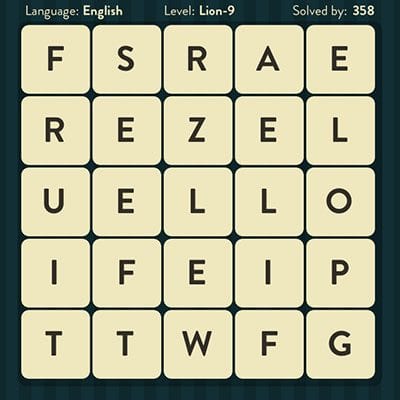 Word Brain Lion Answers Level 9