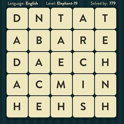 Word Brain Elephant Level 19