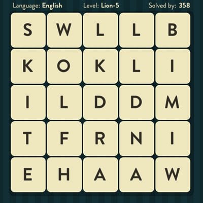 Word Brain Lion Answers Level 5