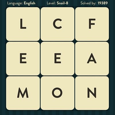 WORD BRAIN SNAIL ANSWERS LEVEL 8