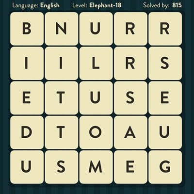 Word Brain Elephant Level 18