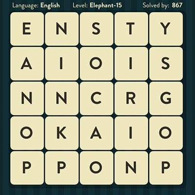 Word Brain Elephant Level 15