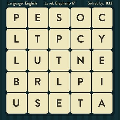  Word Brain Elephant Level 17