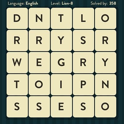 Word Brain Lion Answers Level 8