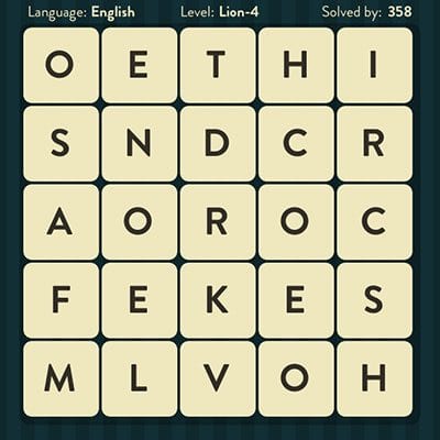 Word Brain Lion Answers Level 4