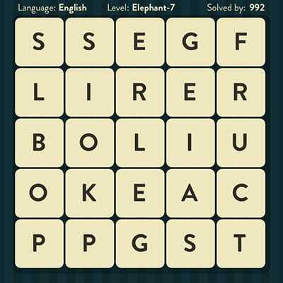 Word Brain Elephant Level 7 