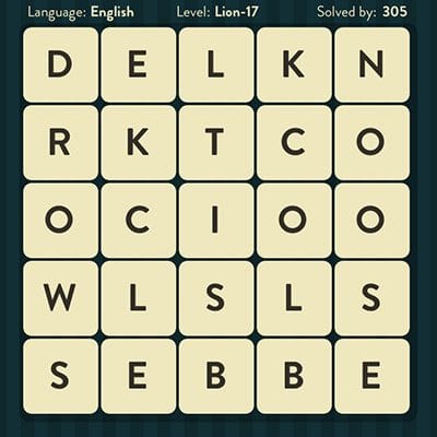 Word Brain Lion Answers Level 17 