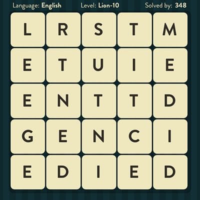 Word Brain Lion Answers Level 10