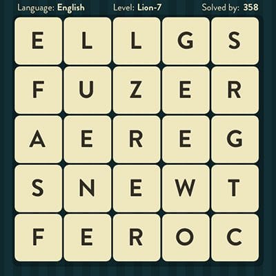 Word Brain Lion Answers Level 7