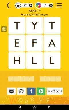 Word Trek Crab Level 7