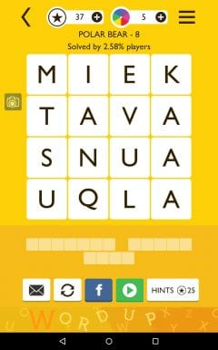 Word Trek Polar Bear Level 8