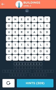 Wordbrain Themes Buildings Level 3