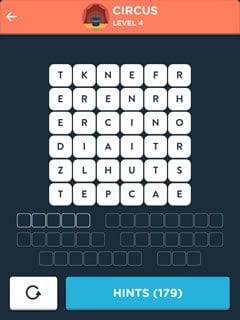 Wordbrain Themes Circus Level 4