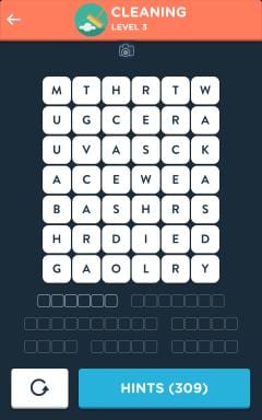 Wordbrain Themes Cleaning Level 3