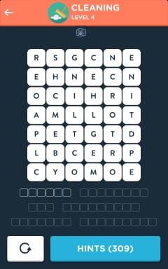 Wordbrain Themes Cleaning Level 4