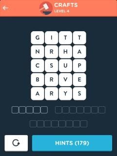 Wordbrain Themes Crafts Level 4