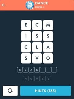 Wordbrain Themes Dance Level 4