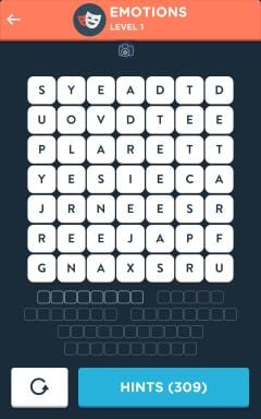 Wordbrain Themes Emotion Level 1