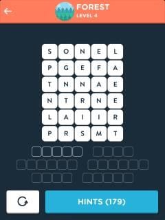 Wordbrain Themes Forest Level 4