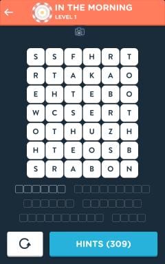 Wordbrain Themes In The Morning Level 1
