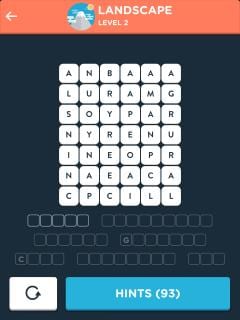 Wordbrain Themes Landscape Level 2