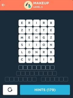 Wordbrain Themes Makeup Level 5