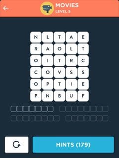 Wordbrain Themes Movies Level 5