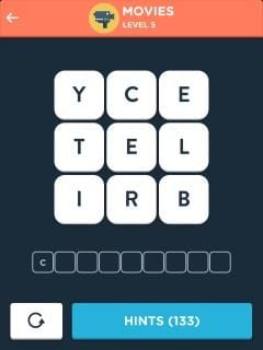 Wordbrain Themes Movies Level 5