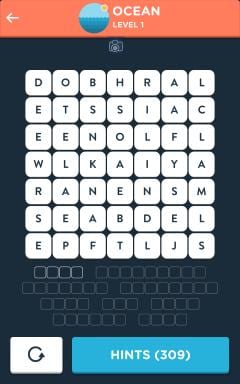 Wordbrain Themes Ocean Level 1