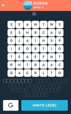 Wordbrain Themes Ocean Level 3