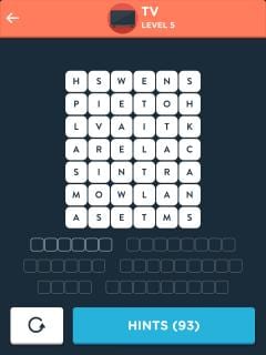 Wordbrain Themes Tv Level 5