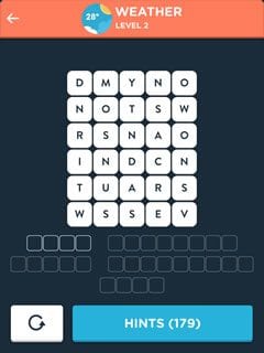 Wordbrain Themes Weather Level 2