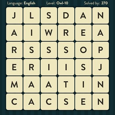 Word Brain Owl Level 10