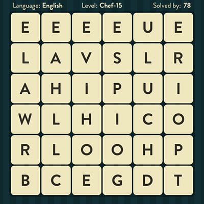 Word Brain Chef Level 15