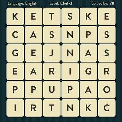 Word Brain Chef Level 3