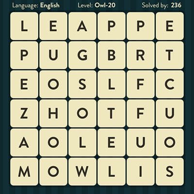 Word Brain Owl Level 20