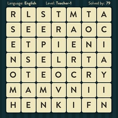 Word Brain Teacher Level 1 