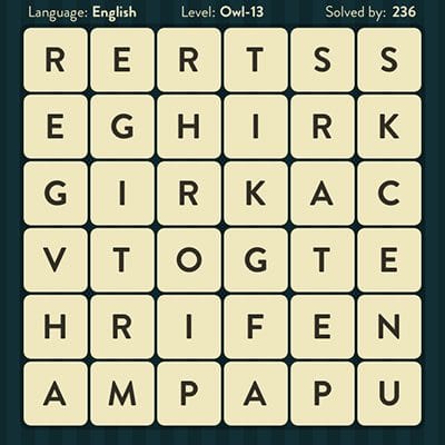 Word Brain Owl Level 13