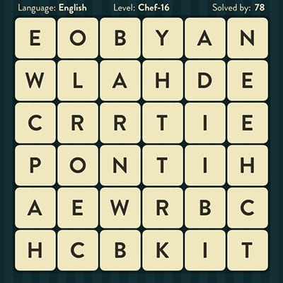 Word Brain Chef Level 16 