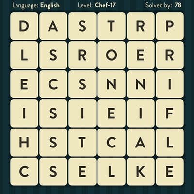 Word Brain Chef Level 17