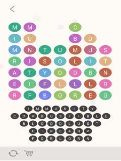 Wordbubbles Colossal Squid Level 81