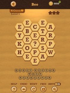 Words Crush Hidden Theme Bee Level 1