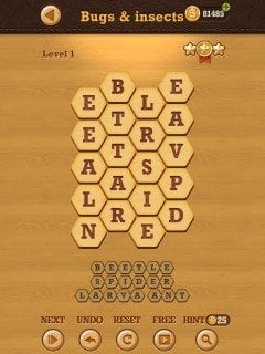 Words Crush Hidden Theme Bugs & Insects Level 1