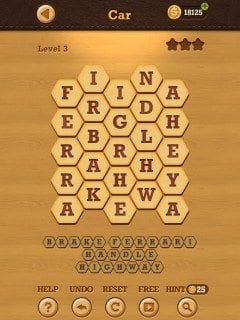 Words Crush Hidden Theme Car Level 3