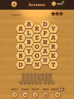 Words Crush Hidden Theme Savanna Level 1