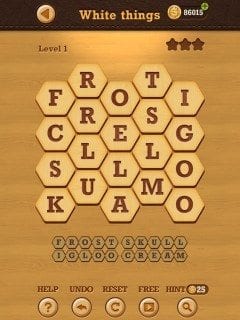 Words Crush Hidden Theme White Things Level 1