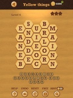 Words Crush Hidden Theme Yellow Things Level 4