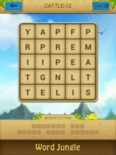 Word Jungle Cattle Level 12